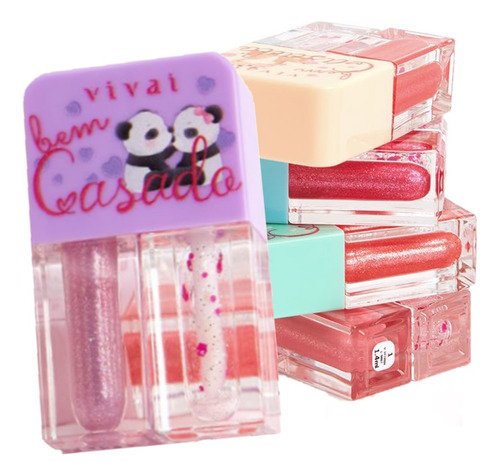 6 Lip Gloss Duo Bem Casado 3104 Vivai Atacado J