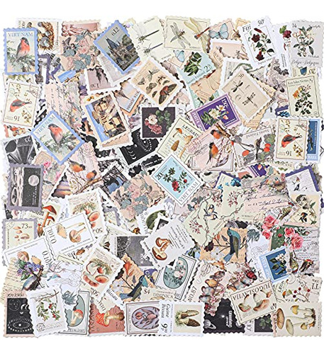 288 Pieces Vintage Stamp Stickers For Journaling Scrapb...