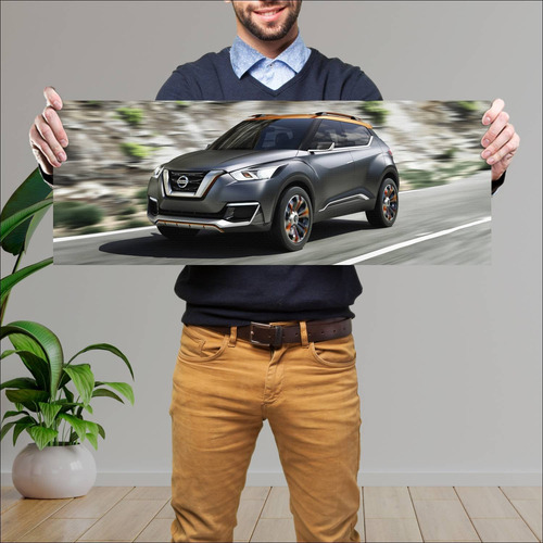 Cuadro 30x80cm Auto 2014 Nissan Kicks Concept 14 85