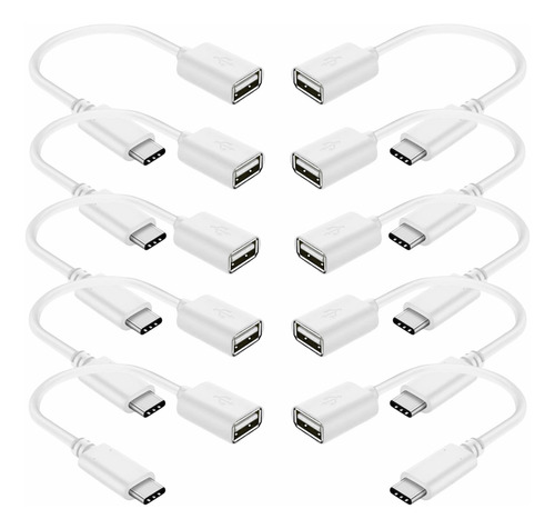 Cabo Adaptador Otg Tipo C Kit 10 Un  Usb Revenda Atacado Nfe