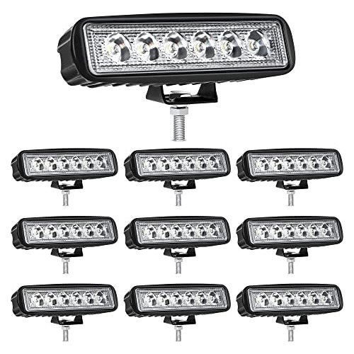 Barra De Luz Led, Juego De Luces De Trabajo Led De 10 P...