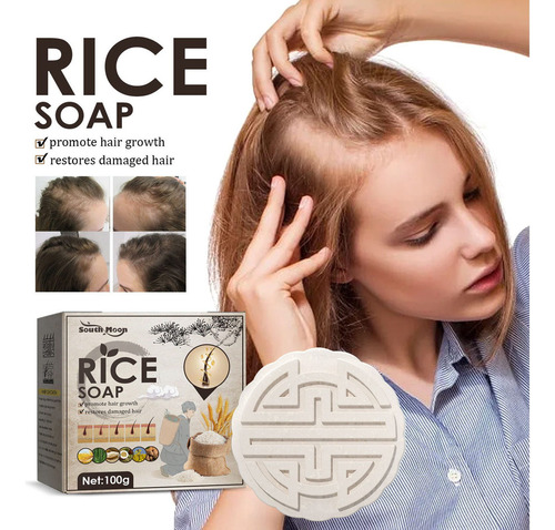 Anti-queda Cabelo Shampoo Arroz Condicionador Barra