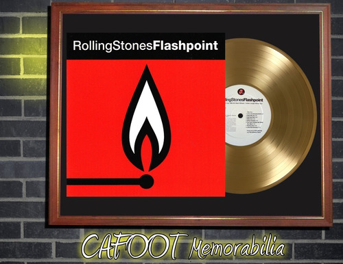 Rolling Stones Flashpoint Tapa Lp Y Disco Oro Cuadro Jagger