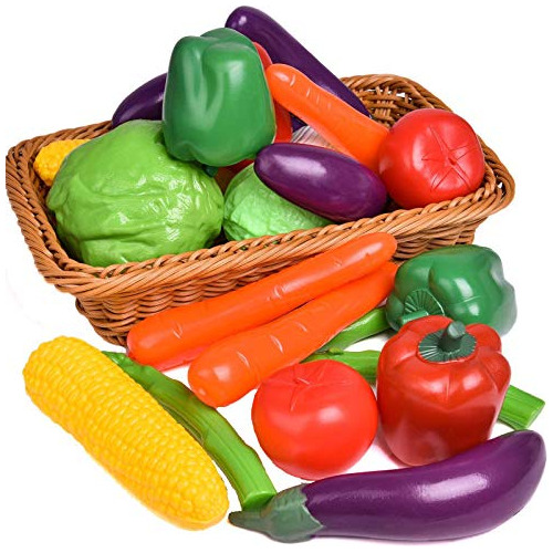 Life Sized Bag Of Vegetables Play Food Playset Para Niños: E