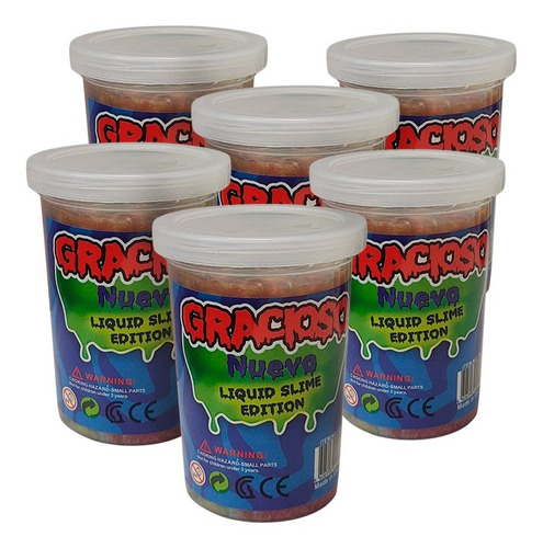 X6 Slime Gracioso Metalizado Multicolor Masa 90gr Antiestres