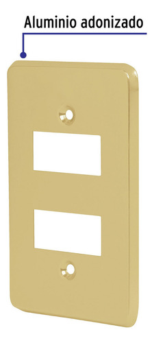 Placa 2 Módulos Aluminio Línea 46436