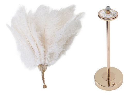 Lámpara De Mesa De Plumas Interruptor Táctil Usb Lámpara