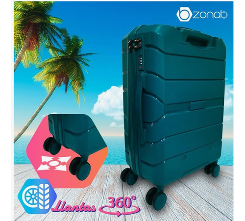 Maleta Polipropileno 20 Carry On + Neceser Verde Verde