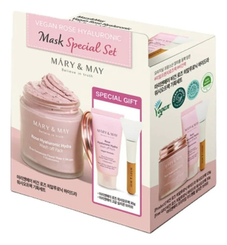 Máry & May Vegan Rose Hyaluronic Mask Special Set