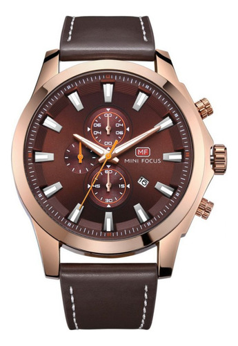 Reloj Para Hombre Mini Focus Mf0082g Mf502011 Marrón