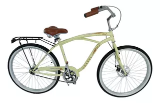 Bicicleta Urbana Gravel R26 Frenos De Disco Pie De Apoyo Color Crema