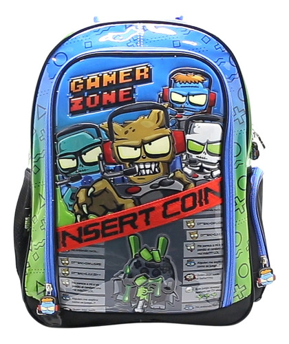 Mochila Escolar Cresko Gamer Ultra Zombies 18 Pulgadas