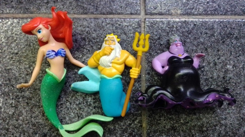 Figuras La Sirenita, Rey Tritón Y Úrsula Disney  