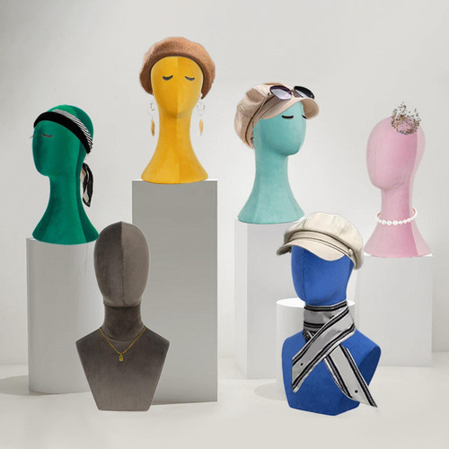 Soporte De Exhibición De Pelucas Modelo De Cabeza Marrón
