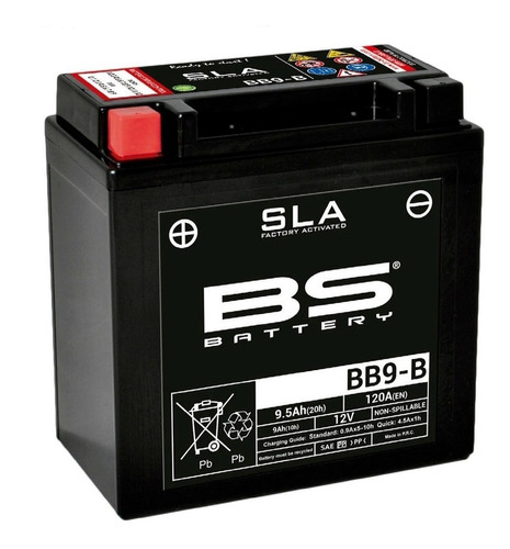 Batería Bb9-b = 12n9-4b-1 Mondial Hd 250 Bs Battery Ryd