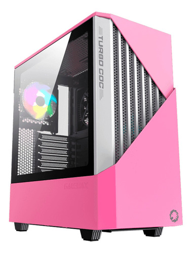 Gabinete Gamer Gamemax Contac Coc Rosa E-atx Color Rosado