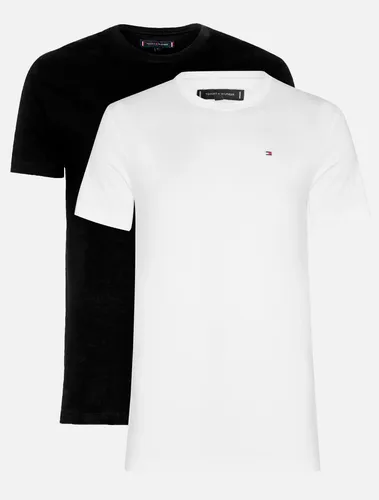 comprar Kit Camisetas Tommy Hilfiger Essential Preta\u002Fbranca 2un