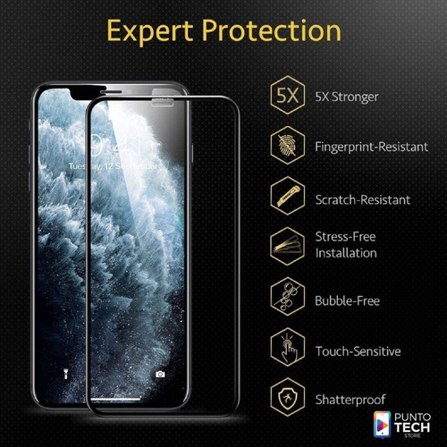 Imagen 3 de 6 de Vidrio Templado iPhone XR Curvo Cubre Toda La Pantalla