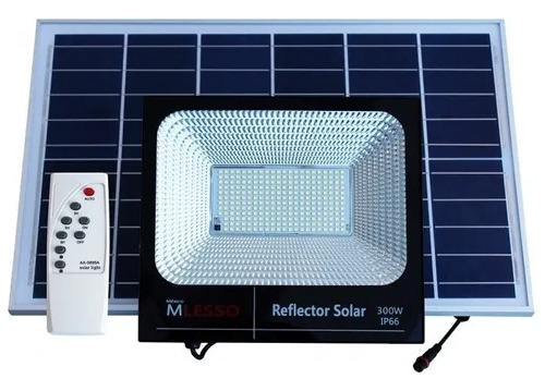 Pack De 12 Reflectores De 300w Mlesso Con Panel Solar  (Reacondicionado)