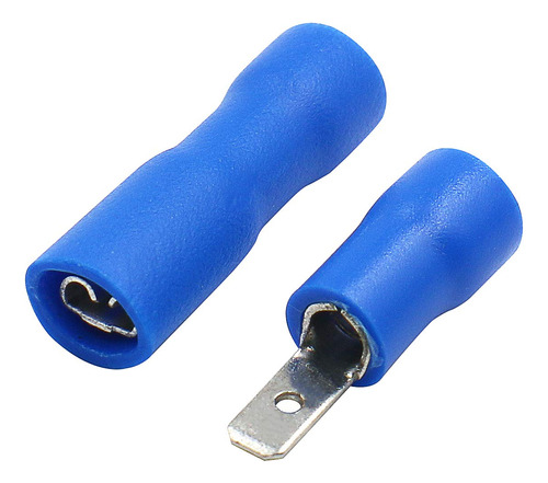 Conector De Cable De Pala Aislado Hembra/macho, Color Azul, 