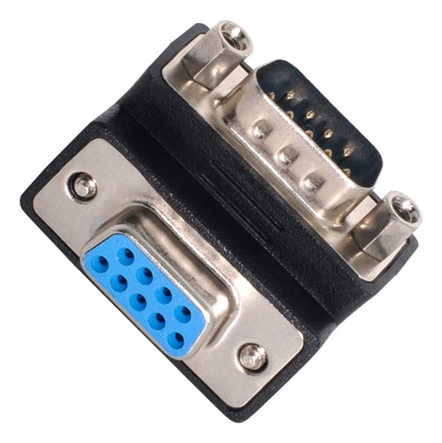 Pack De Adaptador Db9p Macho A Hembra Angulado 90 Rs232