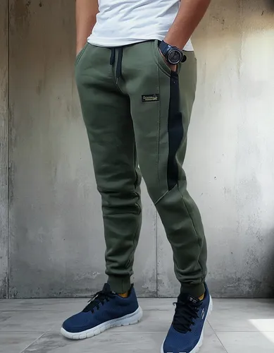 Pantalon Joggin Babucha Combinado Algodón Rustico Hombres