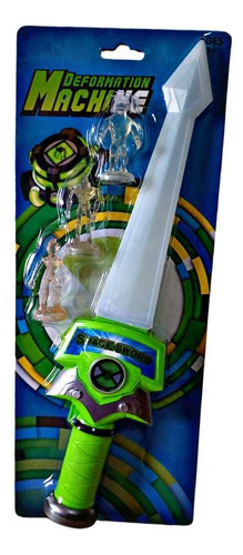 Brinquedo Ben 10 Com 3 Bonecosalien Que Brilha Na Luz Espada