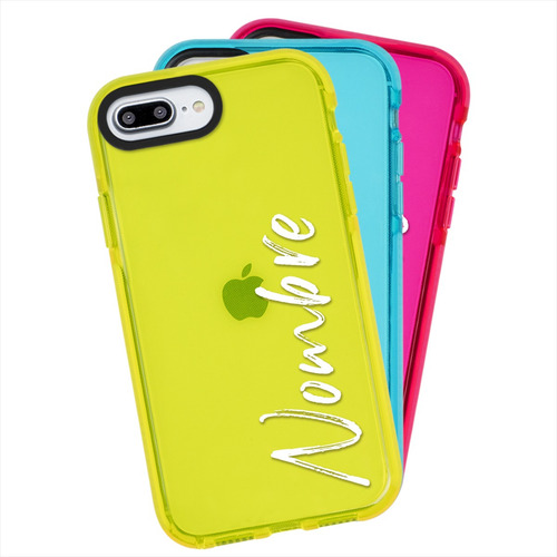 Funda Para iPhone Uso Rudo Antigolpes Personalizada Nombre