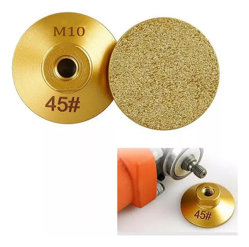 2 Cabezales De Pulido Planos De Diamante M14 De 50 Mm