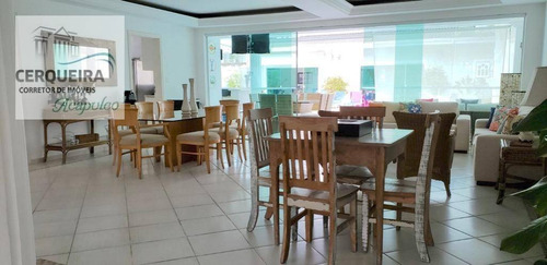 Casa Com 5 Dormitórios Para Alugar, 420 M² Por R$ 3.500/dia - Acapulco - Guarujá/sp - Ca0567