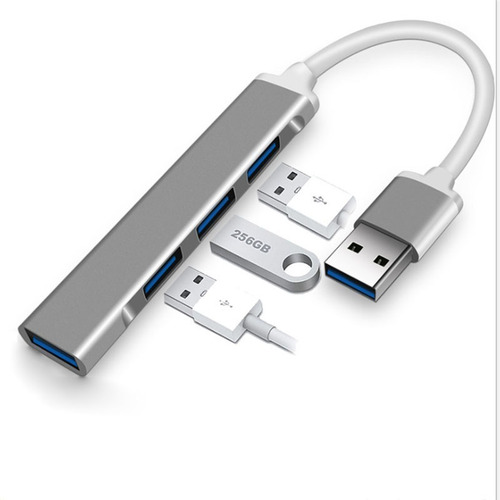 Imagen 2 de 2 de Adaptador Hub Usb 3.0 4 Puertos Para Macbook Notebook