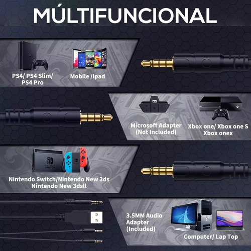 Audífonos Alámbricos Micrófono Integrado Diadema Ajustable X7