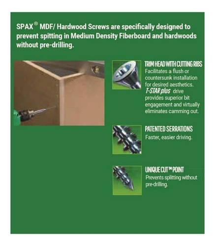 Tornillos Spax Mdf