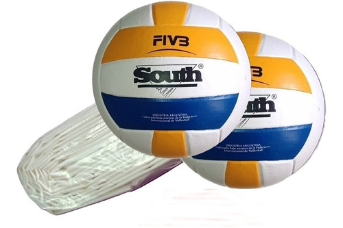 Red Voley Profesional + 2 Pelotas South + Envío Gratis!