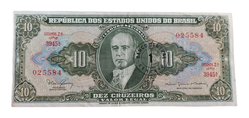 Billete 10 Cruzeiros Brasil 1944