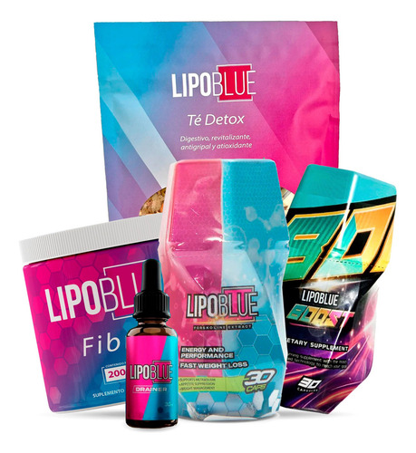 Kit Premium Lipo Blue, Pérdida De Peso Sin Actividad Física Sabor Sin Sabor