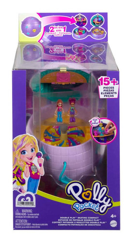 Set Polly Pocket Micro 2 En 1 Pista De Patinaje Con Correa 