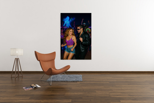 Cuadro Moderno Mural Shakira Y Rauw Alejandro Fiesta Urbana Full Hd