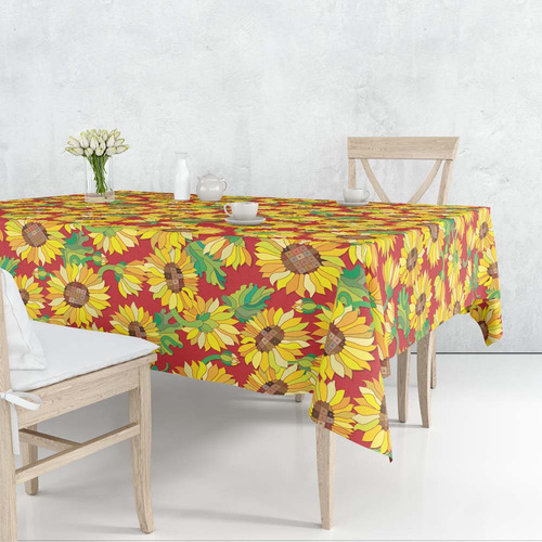 Toalha De Mesa 6 Lugares Mesa Festa Junina Chita 220x140cm Cor Branco Estampado