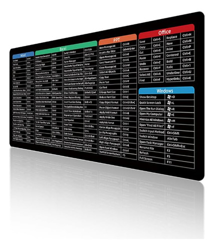 Alfombrilla De Ratón Excel Pad, Excel Y Word Shortcuts,
