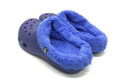Imagen 4 de 4 de Pantufla Zueco Goma Corderito Piel Beach Winter Airness