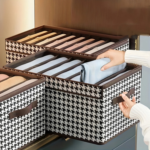 Caja Organizadora Para Closet Con Compartimientos Color Blanco Estampado