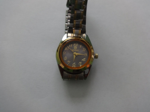 Relógio De Pulso Aço Inox Prateado C/ Dourado Orimet