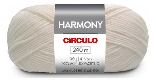 Lã Harmony 100g Círculo S/a Cor 8001 - BRANCO