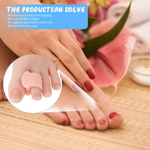 12 Piezas De 2 Tamaños Para Enderezar Los Dedos De Los Pies