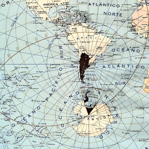 Cuadro Completo Mapamundi Planisferio Centro En Argentina 40 Negro Negro