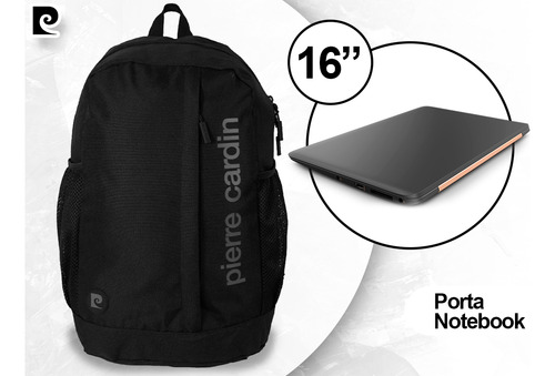 Mochila Urbana Acolchada Hombre Mujer Cierre Doble Colores Color Negro Diseño De La Tela Lisa