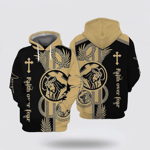 Sudadera Con Capucha Jesus Praying Faith Over Fear