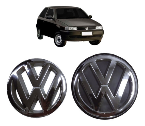 Kit Emblema Vw Grade Porta Malas Gol G2 Bola 95 96 97 98 99