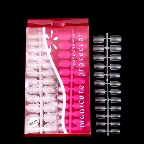 Uñas postizas cuadradas con punta rápida, 240 unidades, Soft Gel Nails